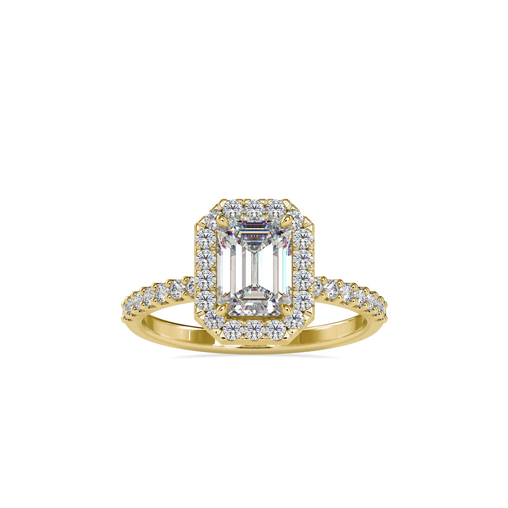 Classic Emerald Halo Ring
