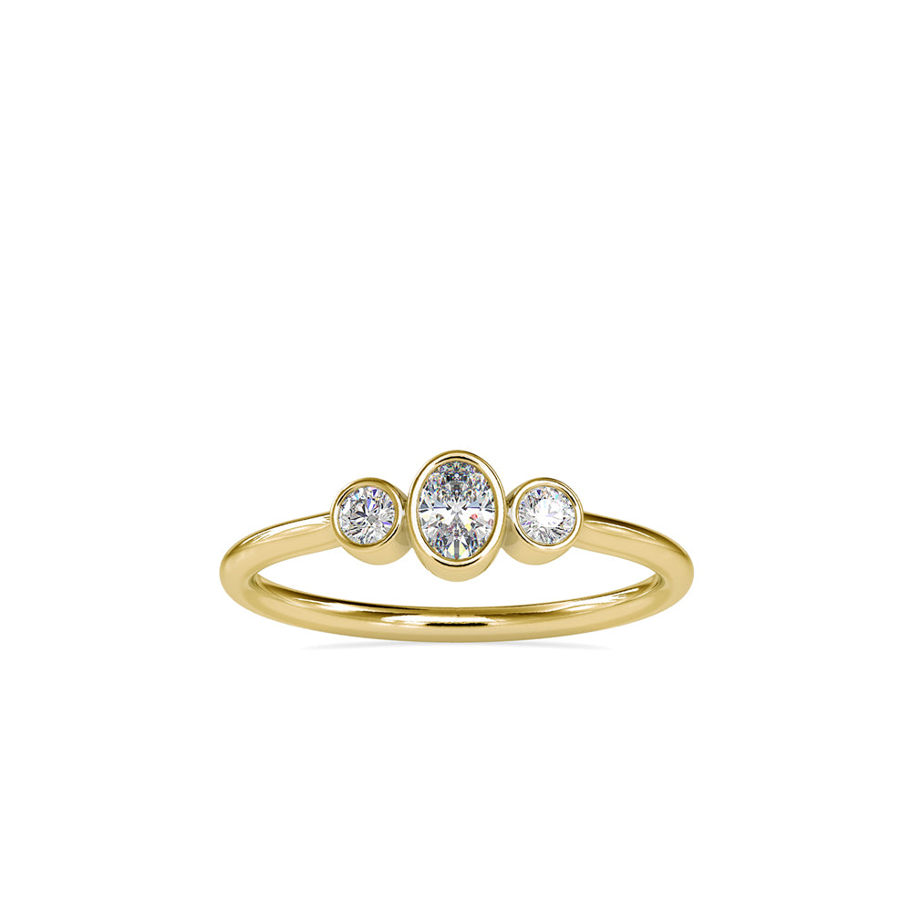 Trinity solitaire ring