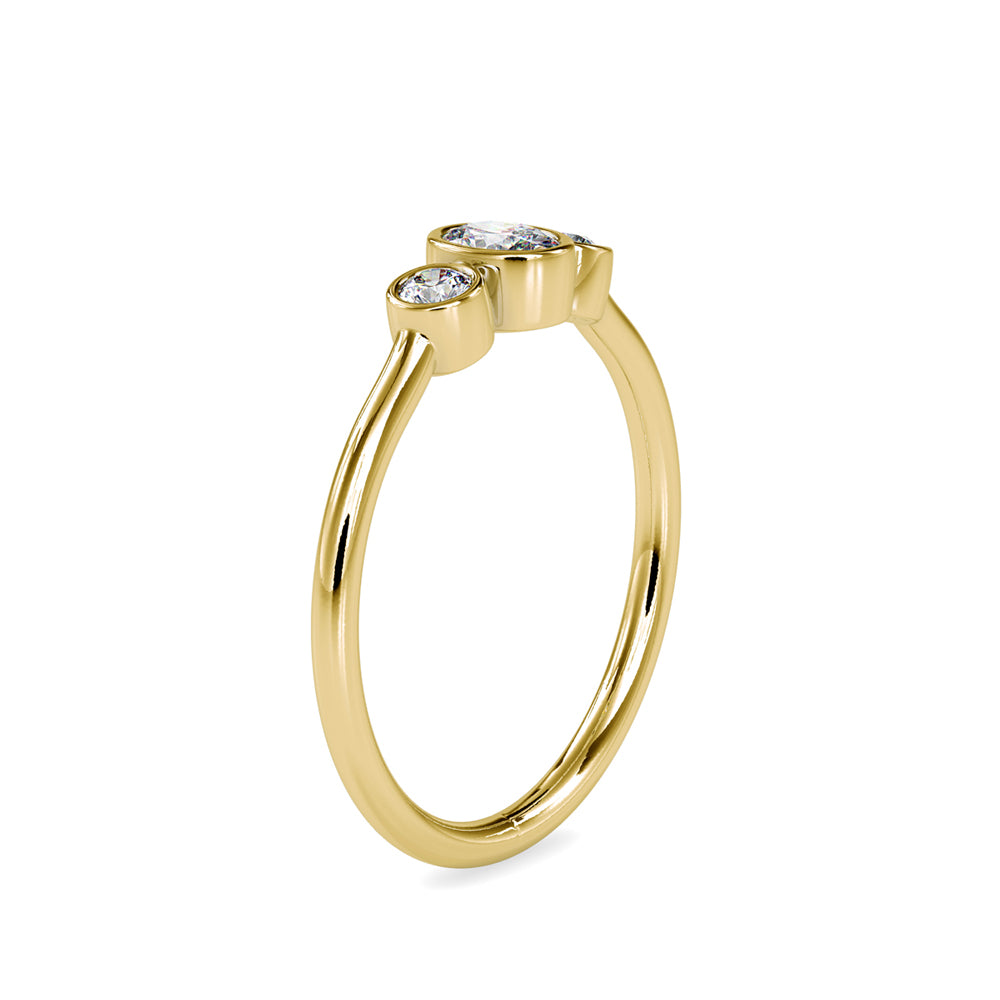 Trinity solitaire ring