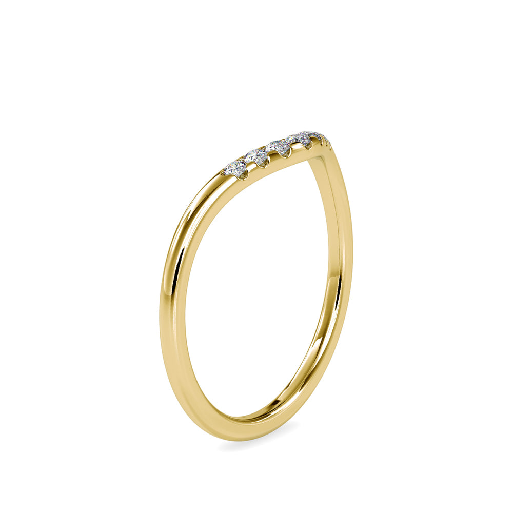 Sleek V Diamond Ring