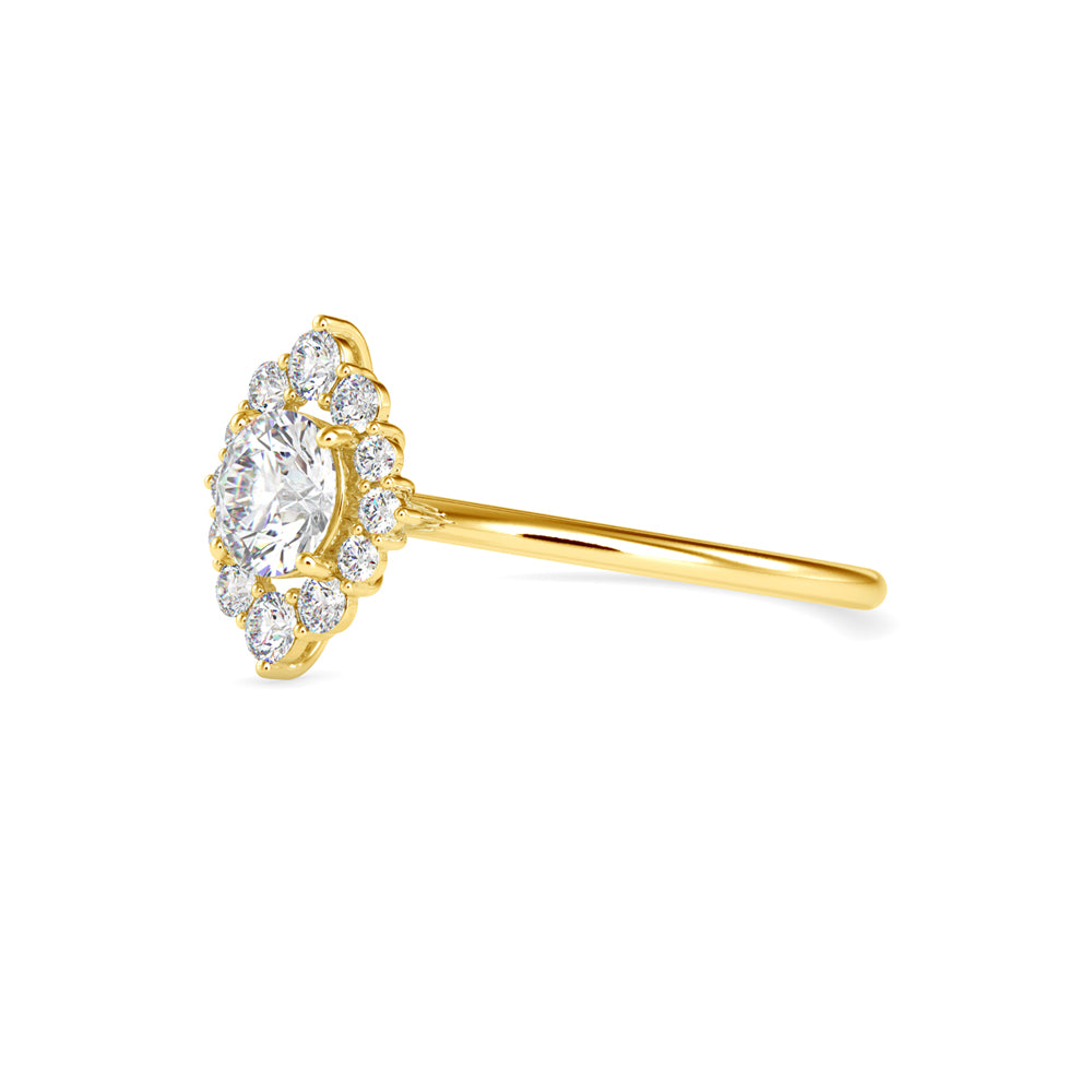 Swirl Solitaire Ring
