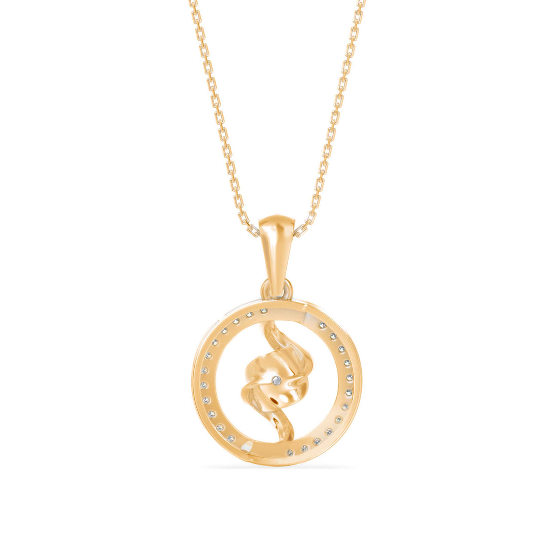 Swirl Solitaire Pendant