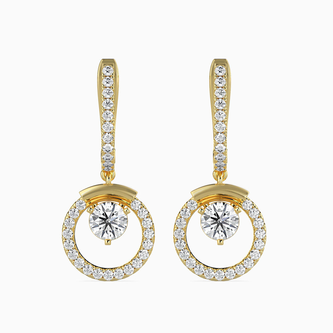 Sleek Round Drop Solitaire Dangler