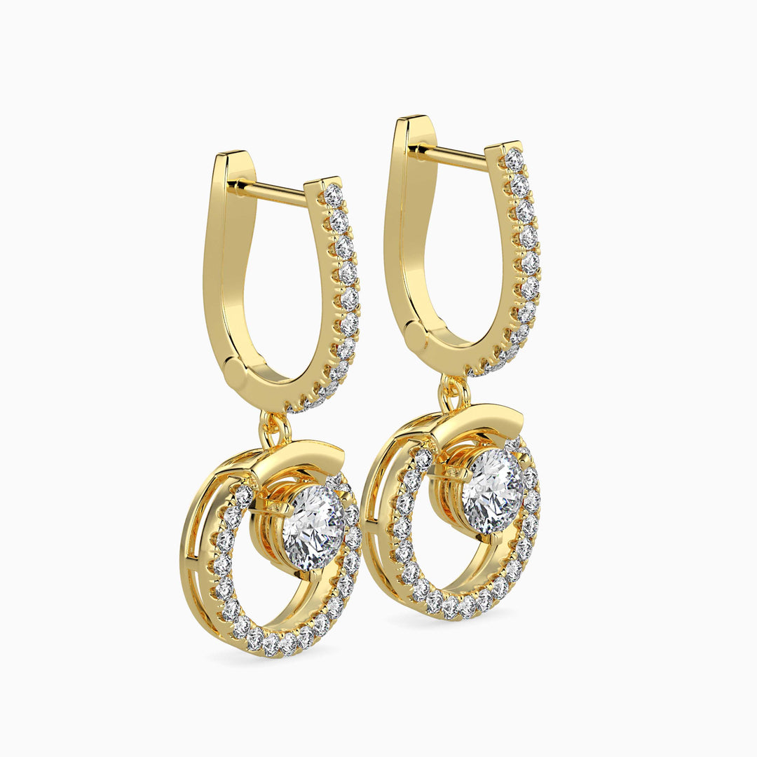 Sleek Round Drop Solitaire Dangler