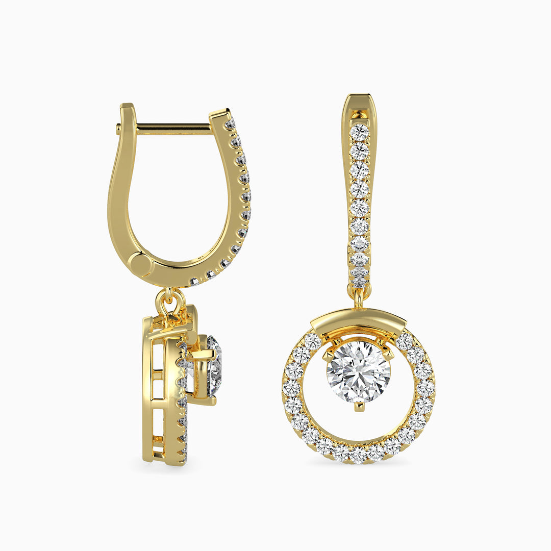 Sleek Round Drop Solitaire Dangler