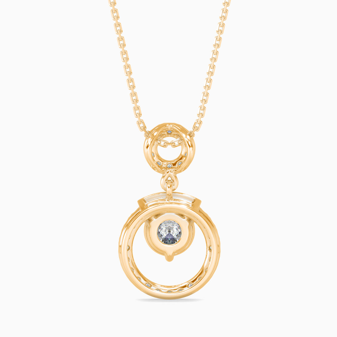 Duo Round Solitaire Pendant