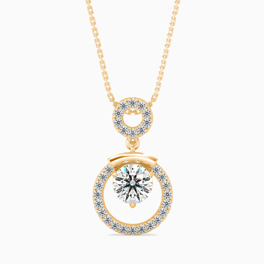 Duo Round Solitaire Pendant