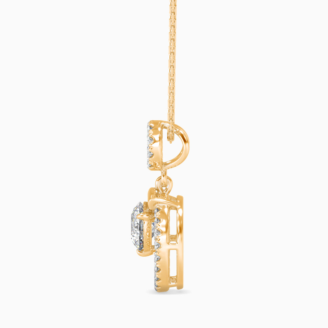 Duo Round Solitaire Pendant