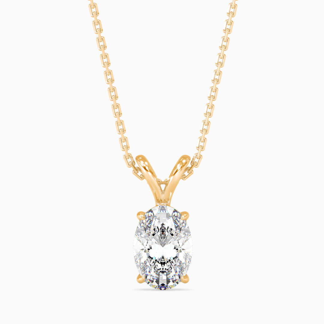 Oval Solitaire Pendant (1 ct)