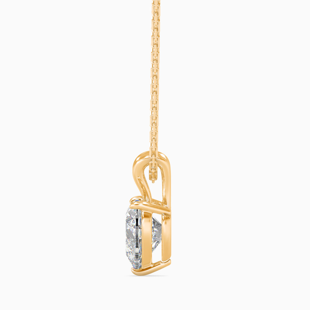 Prong Heart Solitaire Pendant (1 ct)