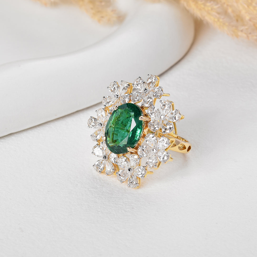 Verdant Glow Lab-Grown Diamond Ring