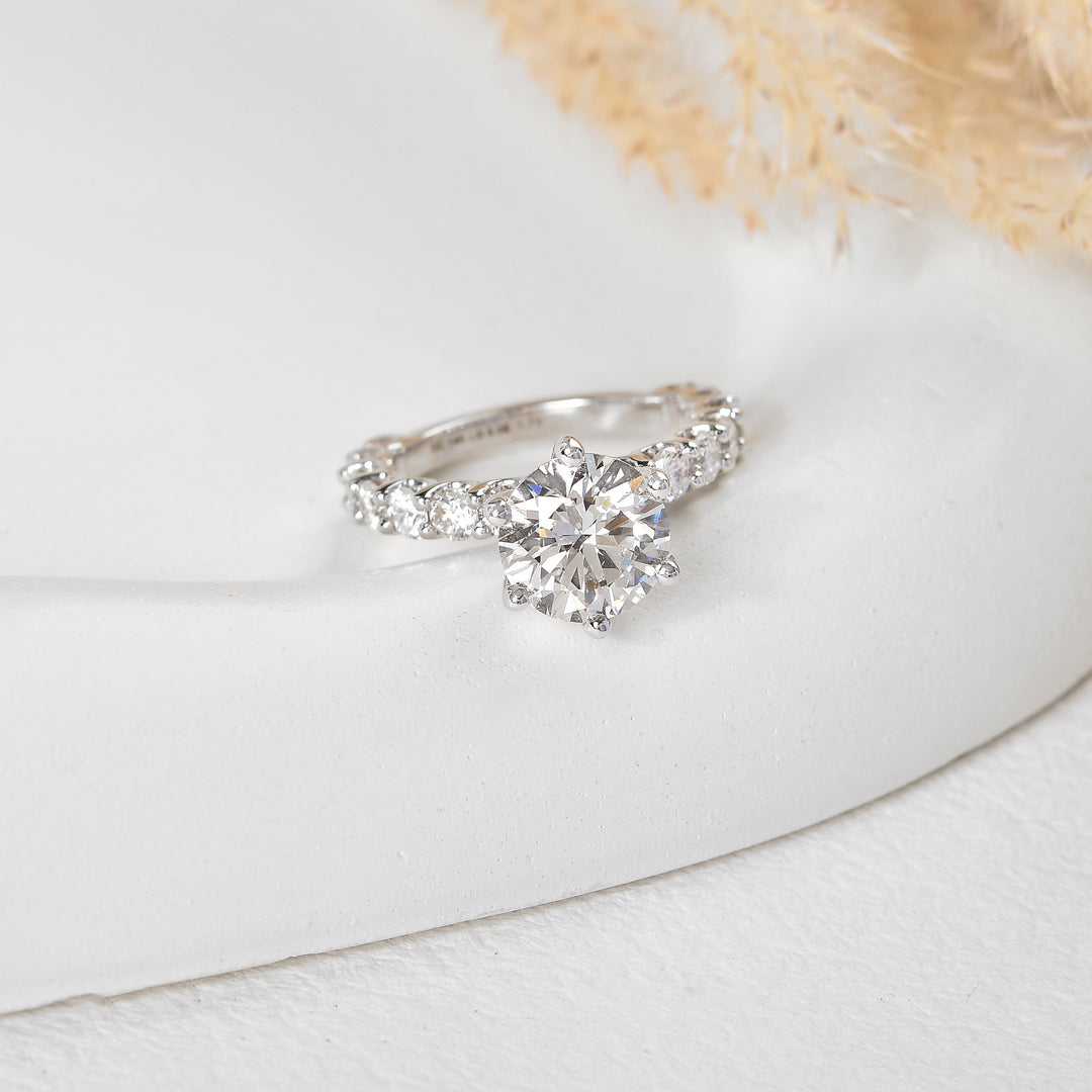 3 Carat Crown-Set Lab-Grown Diamond Ring