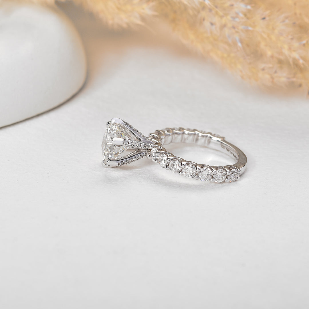 3 Carat Crown-Set Lab-Grown Diamond Ring