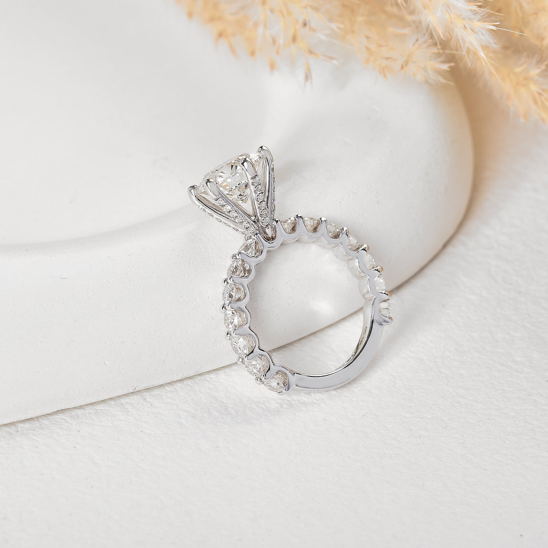 3 Carat Crown-Set Lab-Grown Diamond Ring