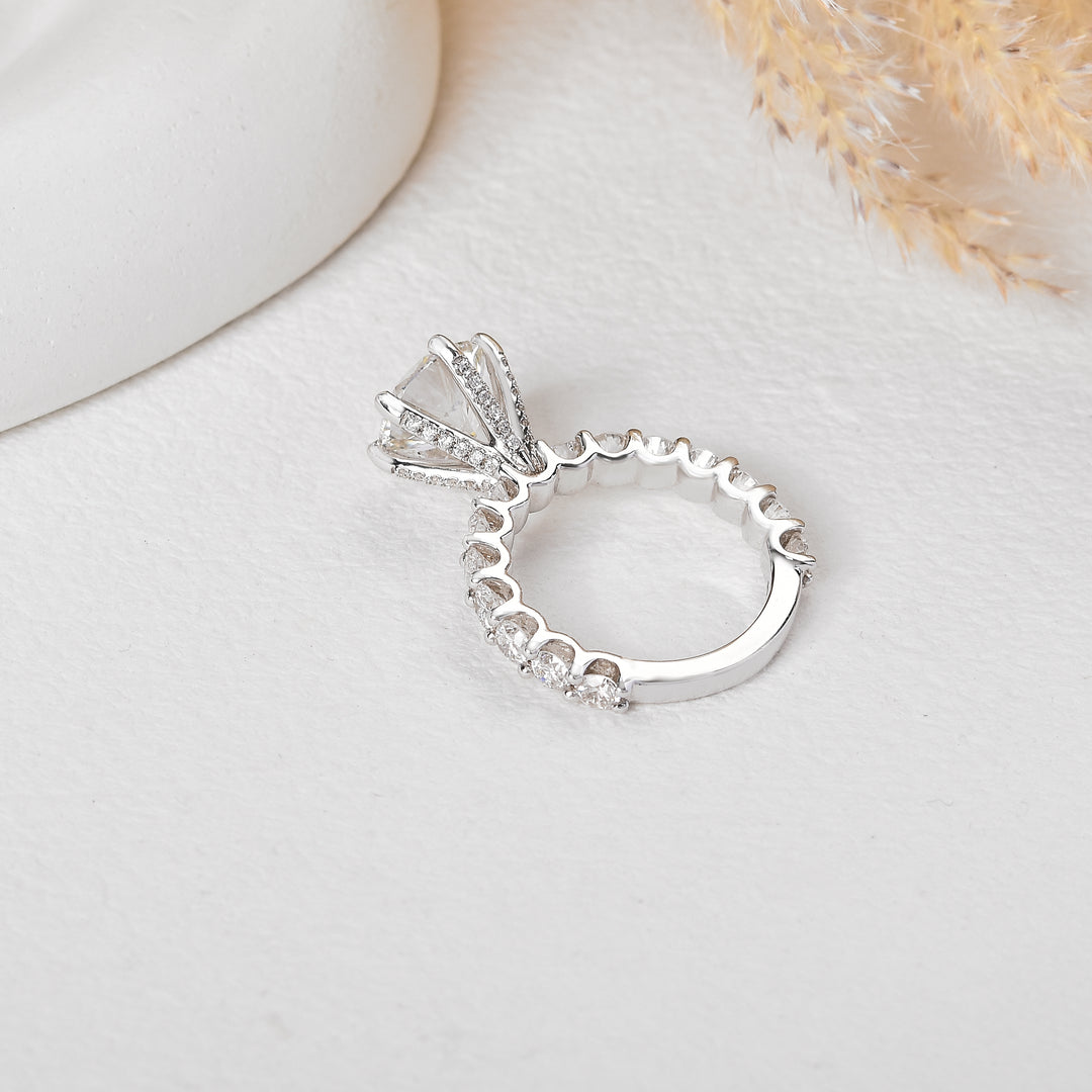 3 Carat Crown-Set Lab-Grown Diamond Ring
