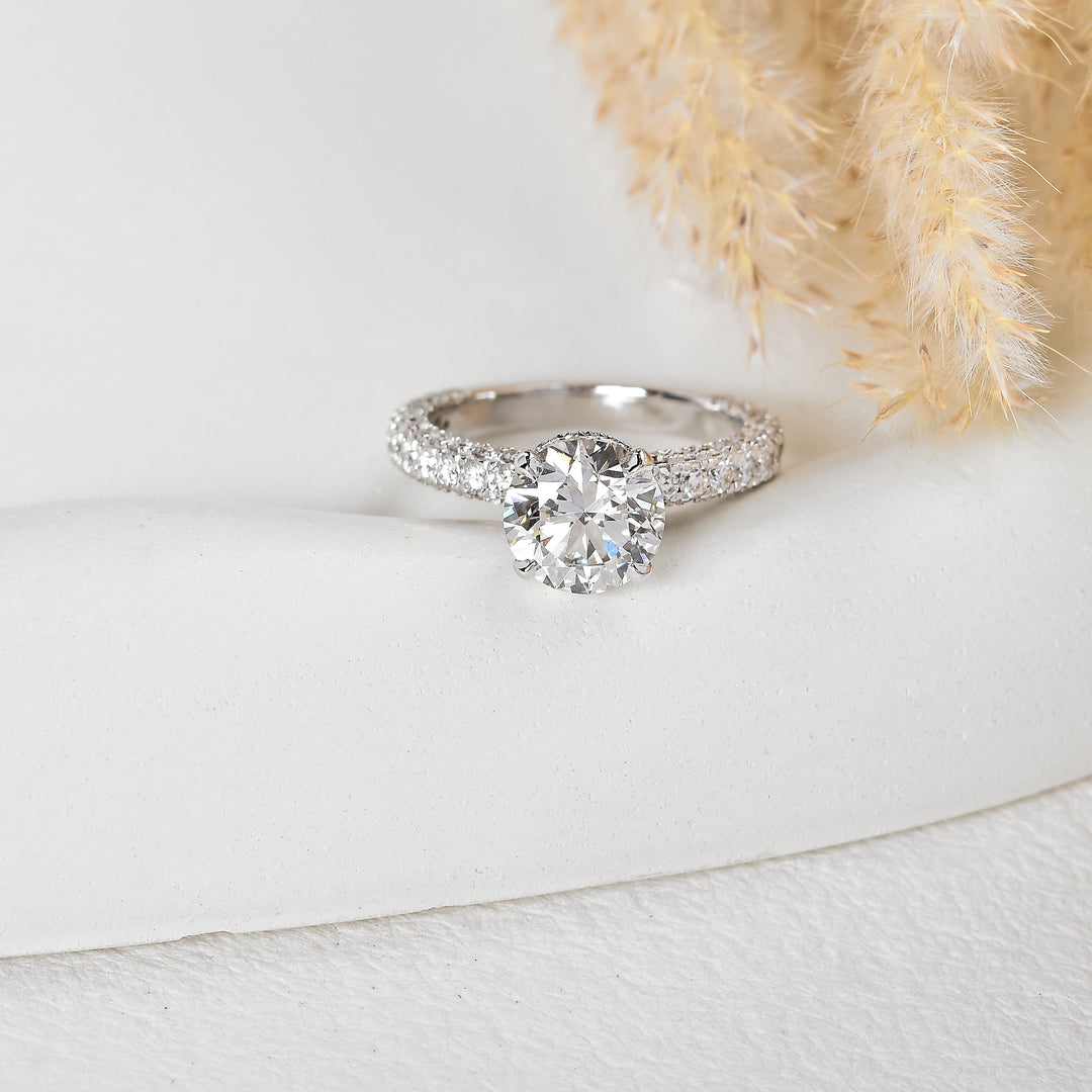 2.5 Carat Crown-Set Brilliant Solitaire Diamond Ring
