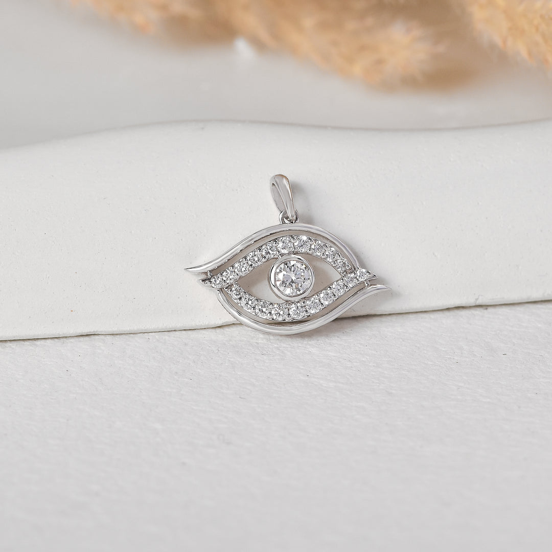 Evil Eye Lab Grown Diamond Pendant