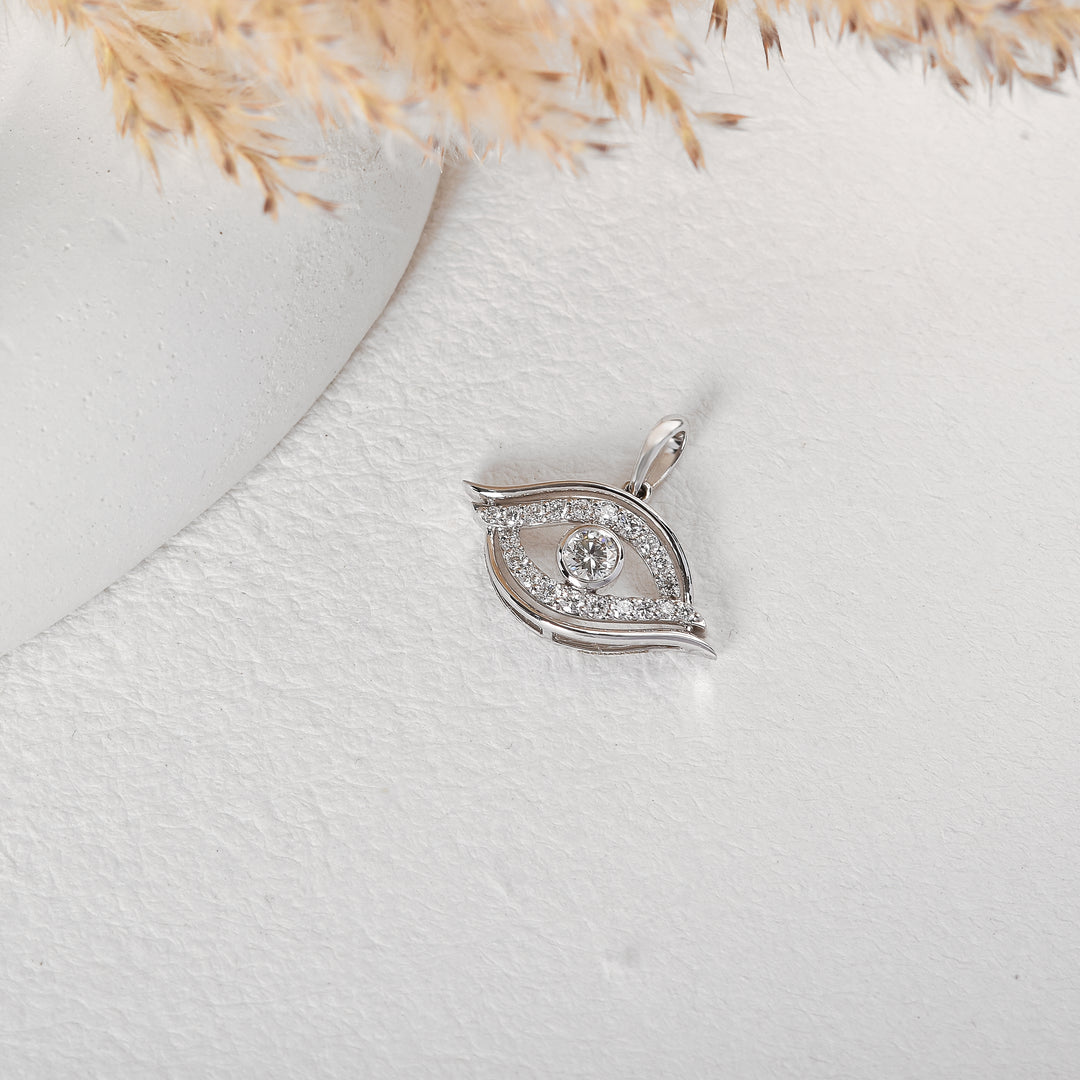 Evil Eye Lab Grown Diamond Pendant