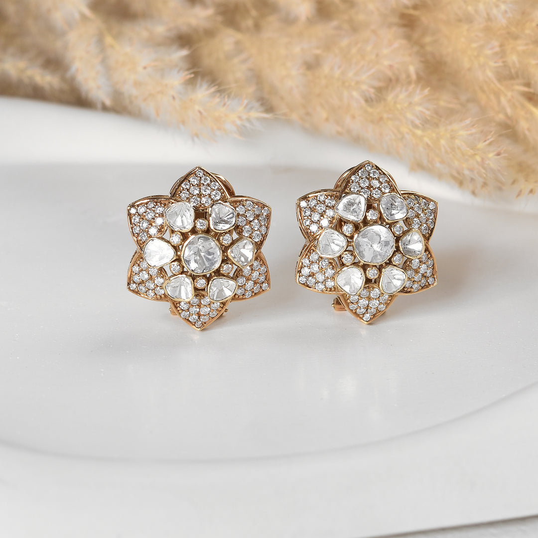 Starburst Polki & Diamond Studs