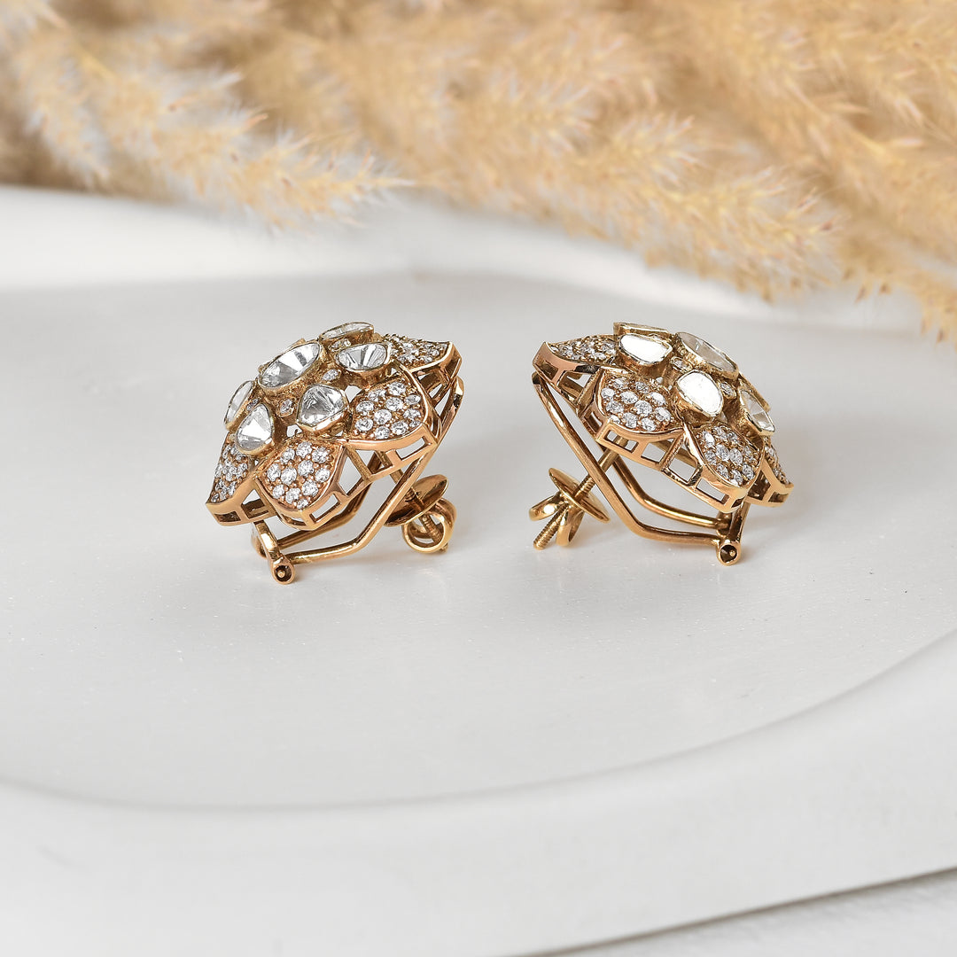 Starburst Polki & Diamond Studs