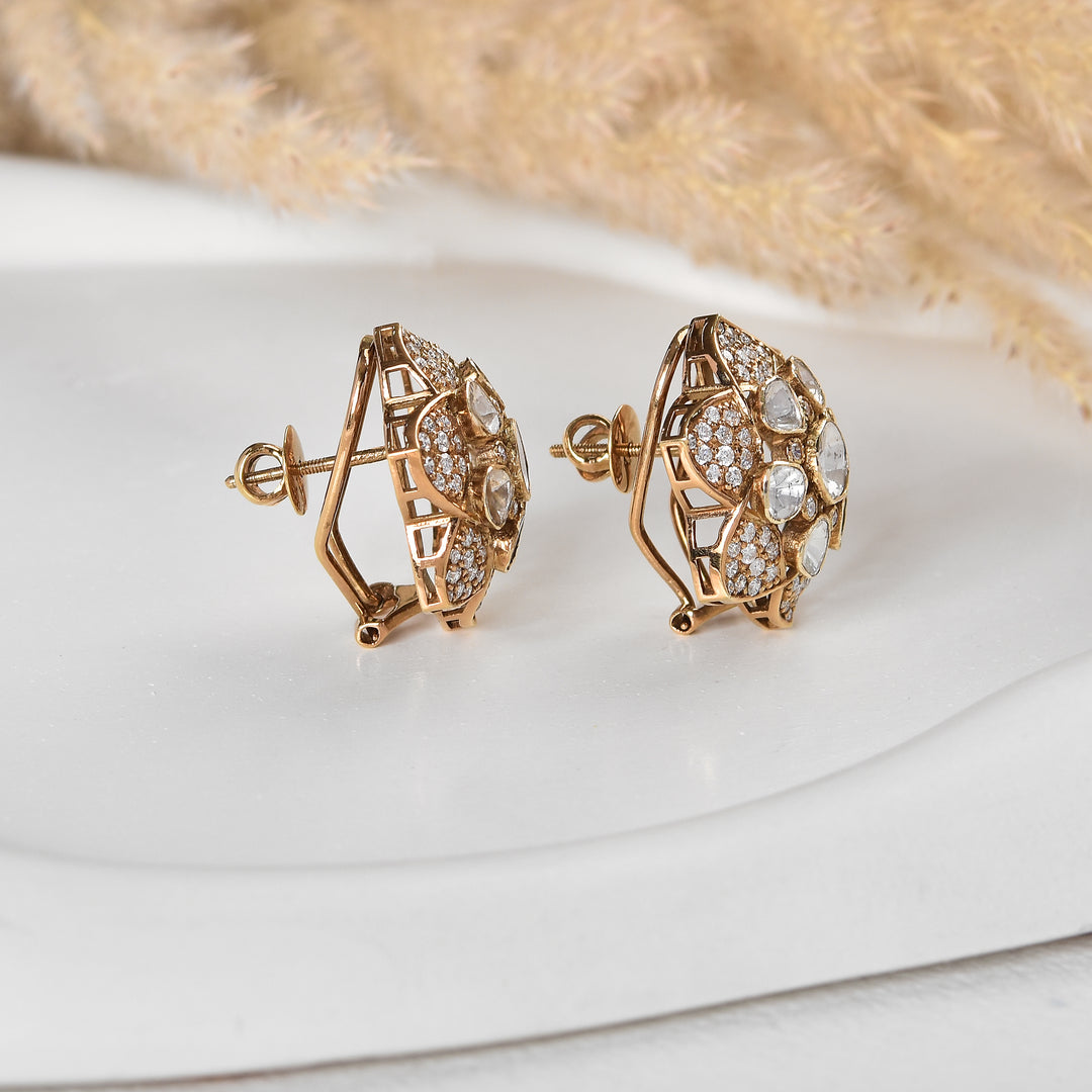 Starburst Polki & Diamond Studs