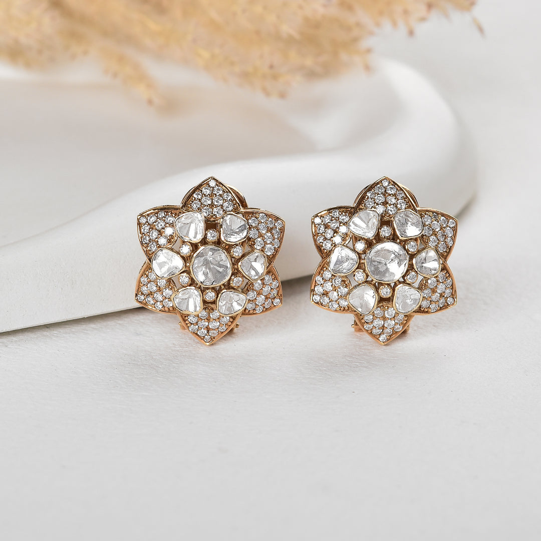 Starburst Polki & Diamond Studs