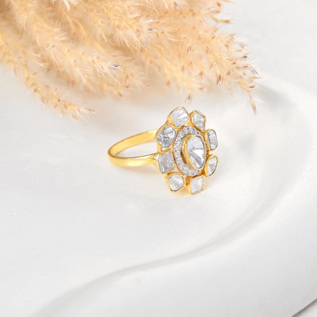 Polki Floral Dailywear Ring
