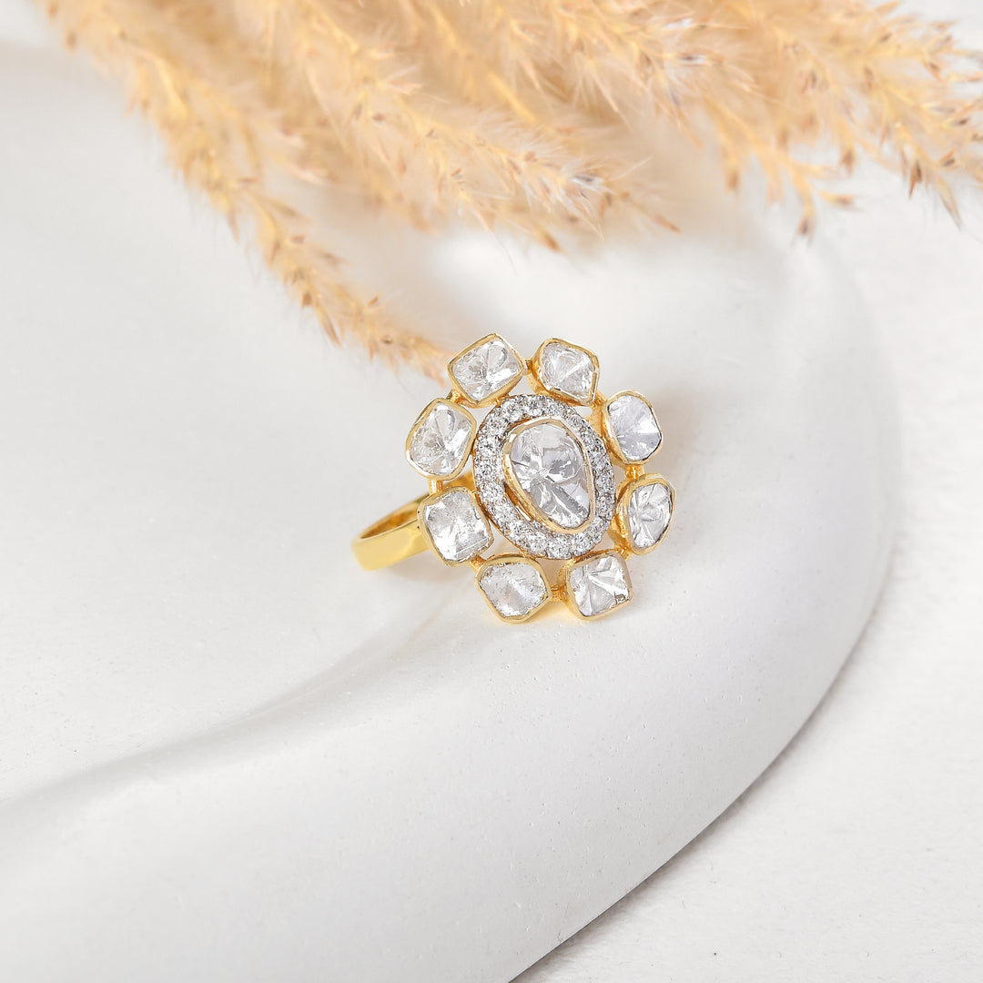 Polki Floral Dailywear Ring