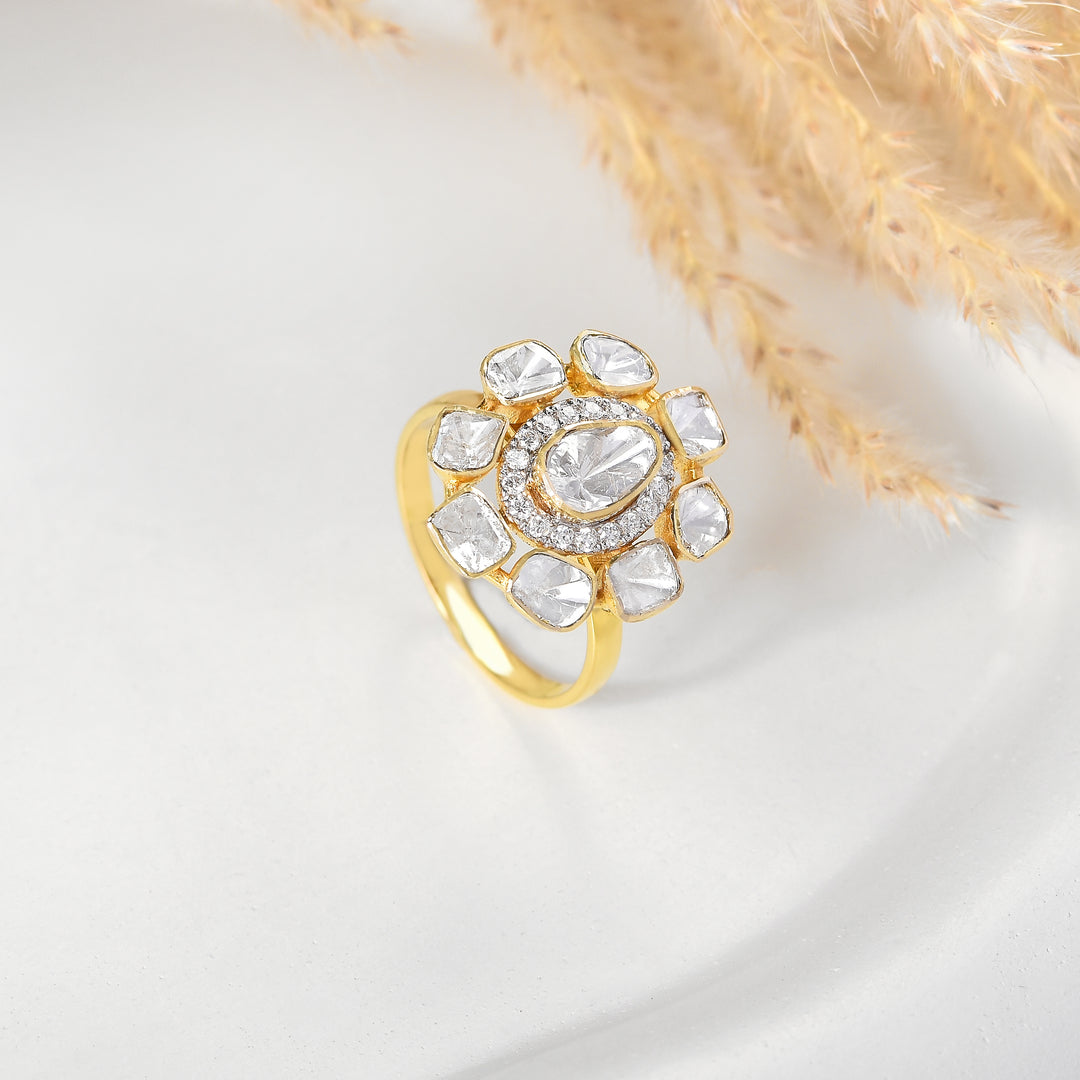 Polki Floral Dailywear Ring