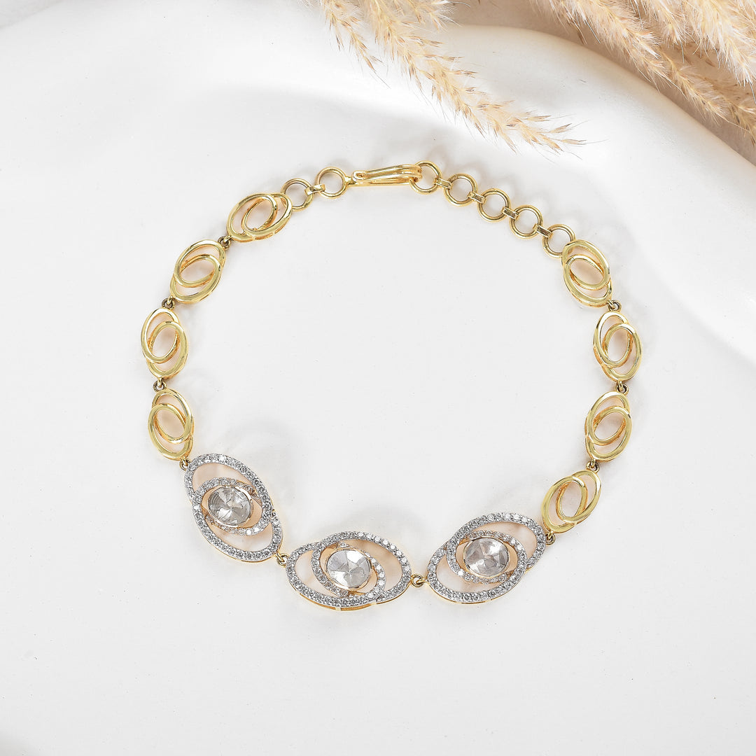 Radiant Eye Lab Grown Polki Tennis Bracelet
