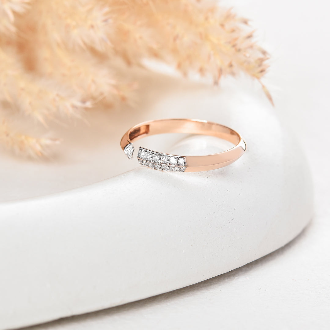 Geometric Open Lab Grown Diamond Ring