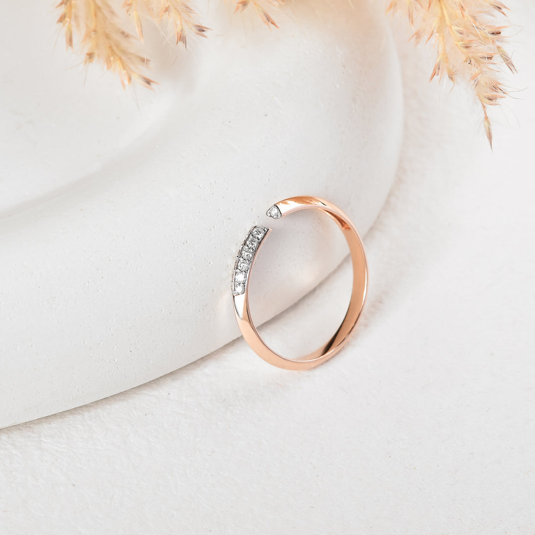 Geometric Open Lab Grown Diamond Ring