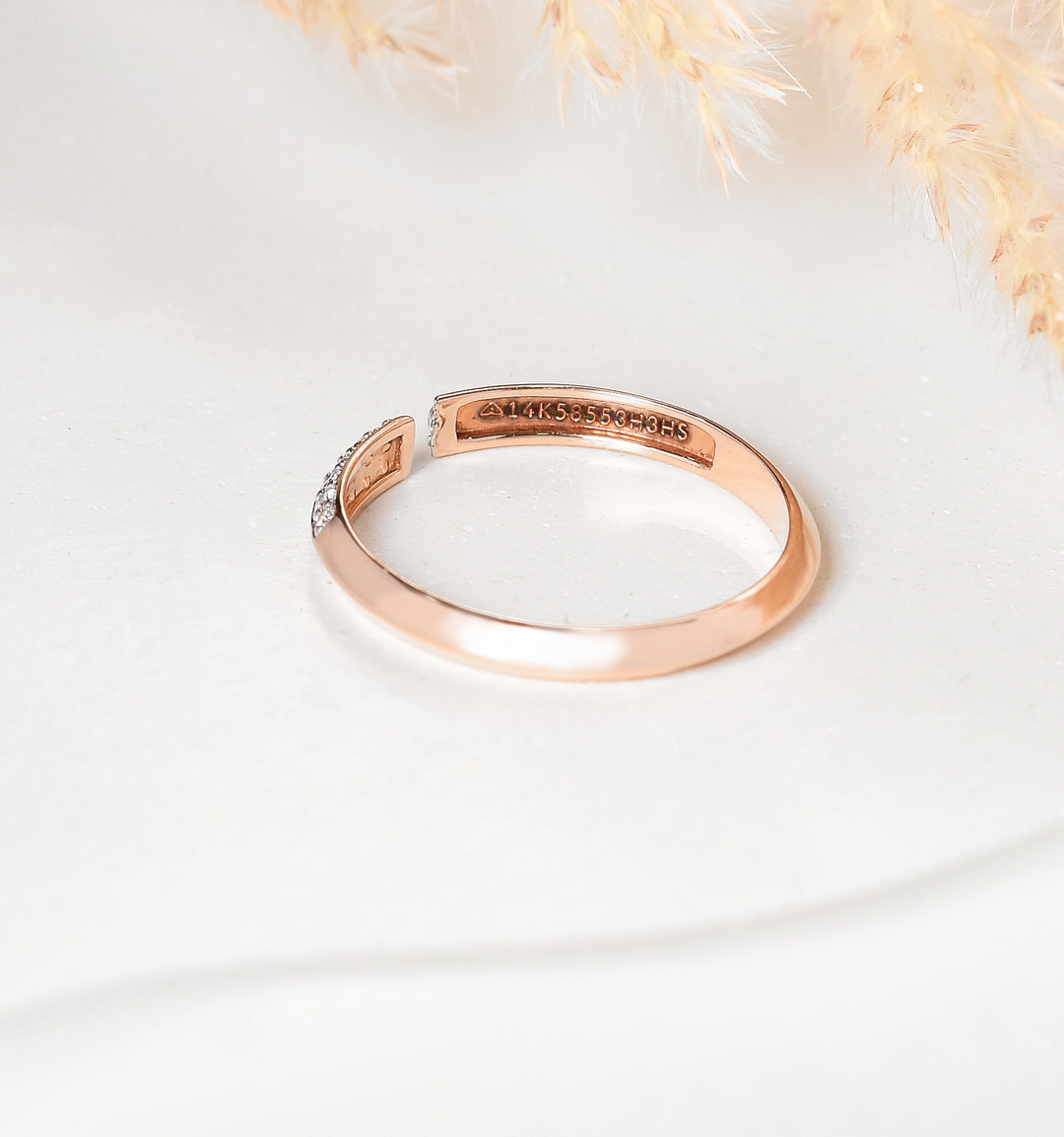 Geometric Open Lab Grown Diamond Ring