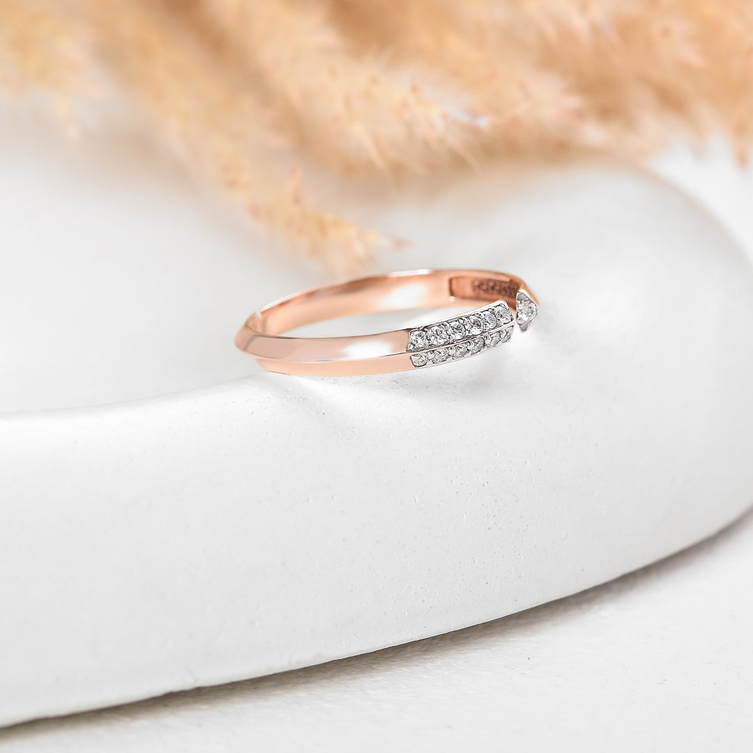 Geometric Open Lab Grown Diamond Ring