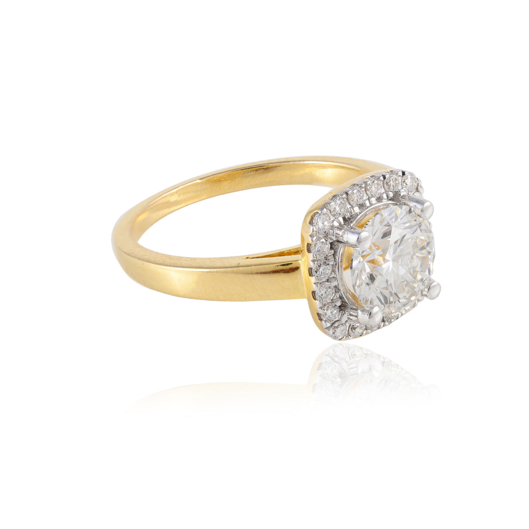 Essential Halo Solitaire Ring