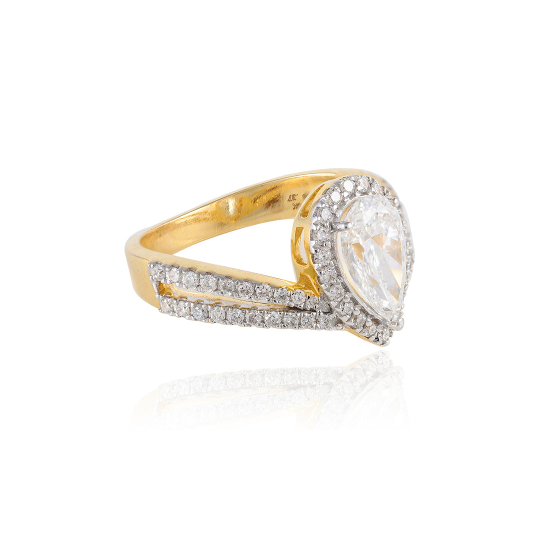 Beveled Solitaire Ring