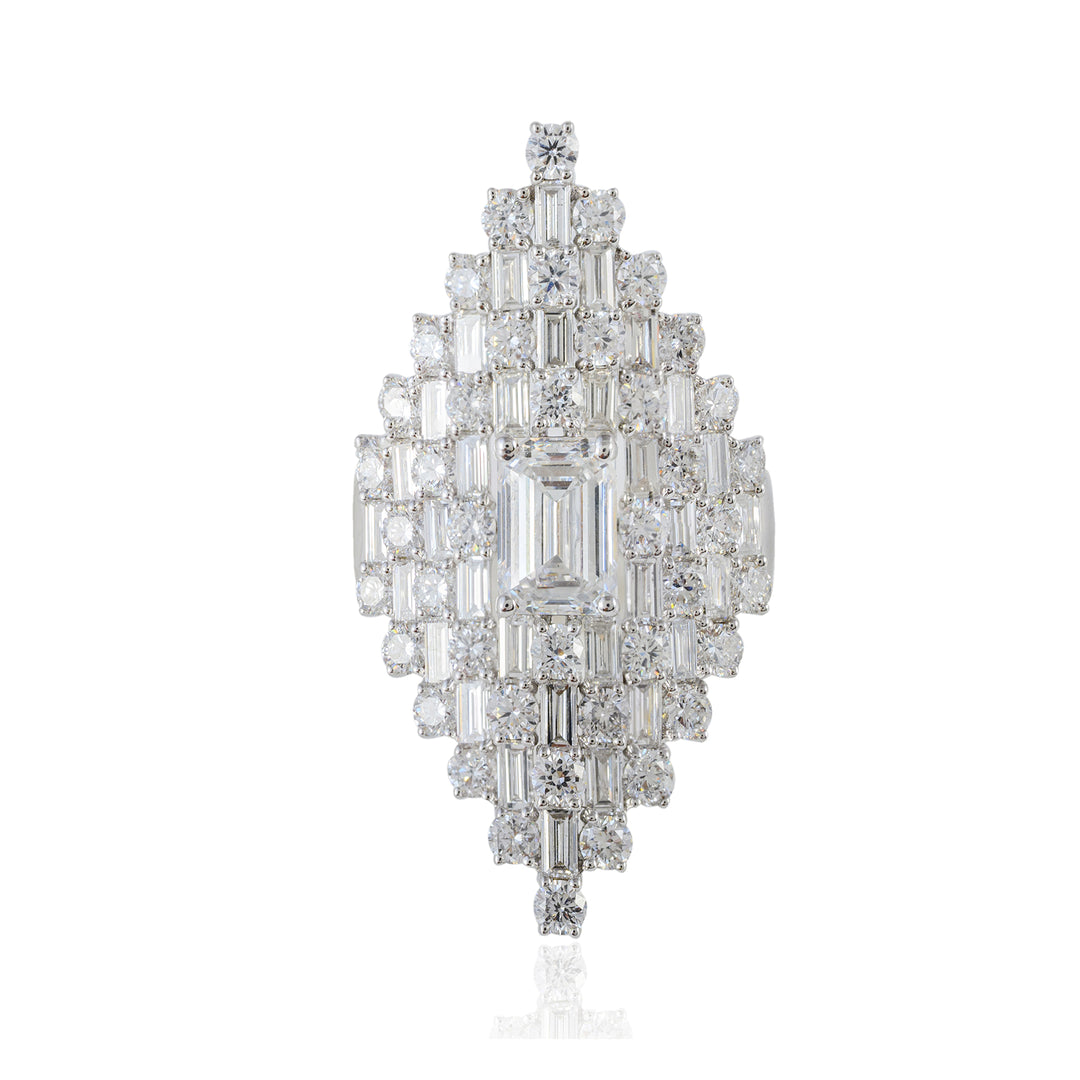 Gleeful Moon Solitaire Ring