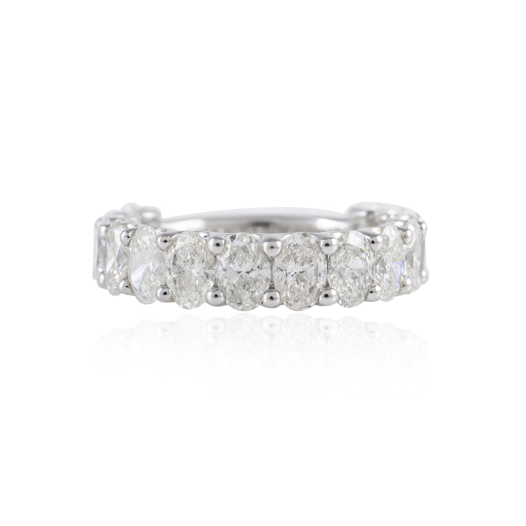Oval Semi Half Eternity Band