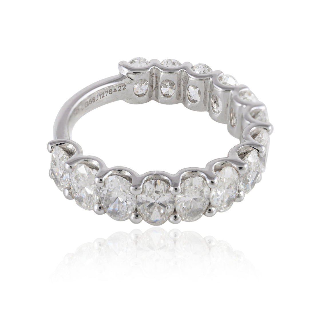 Oval Semi Half Eternity Band
