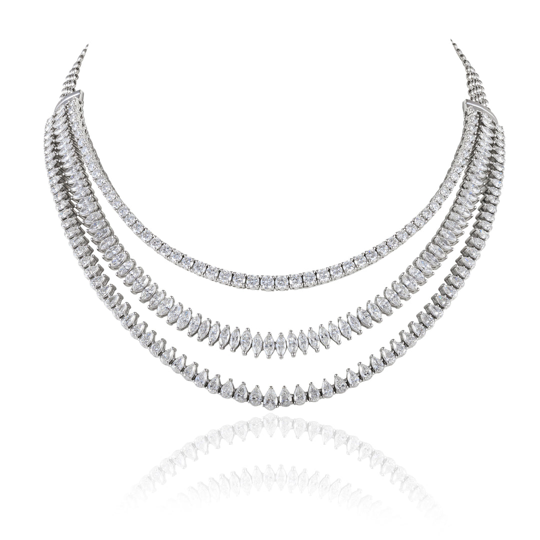 Trilogy of Circulo Poire Marquise Solitaire
