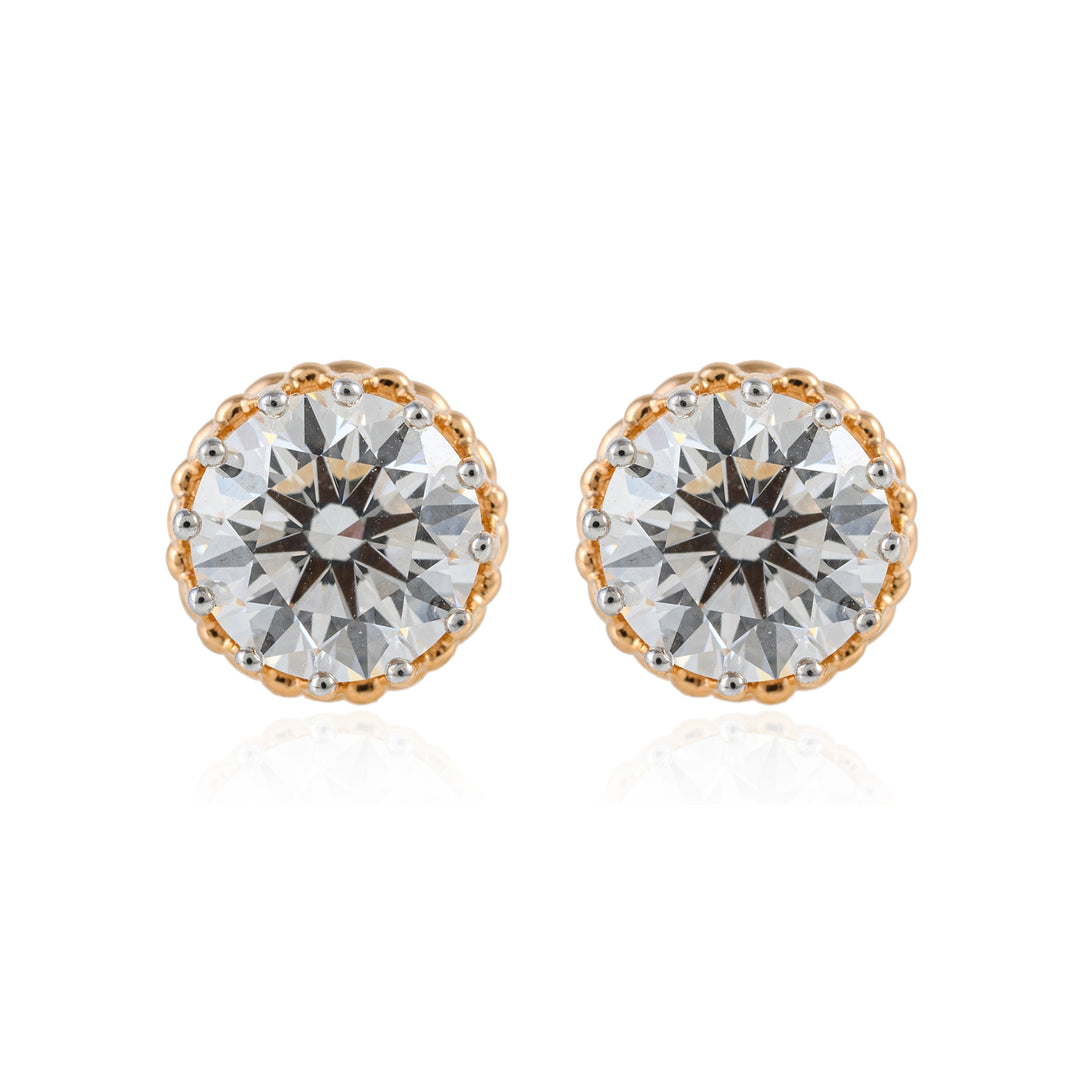Beauty Moulded Solitaire Studs