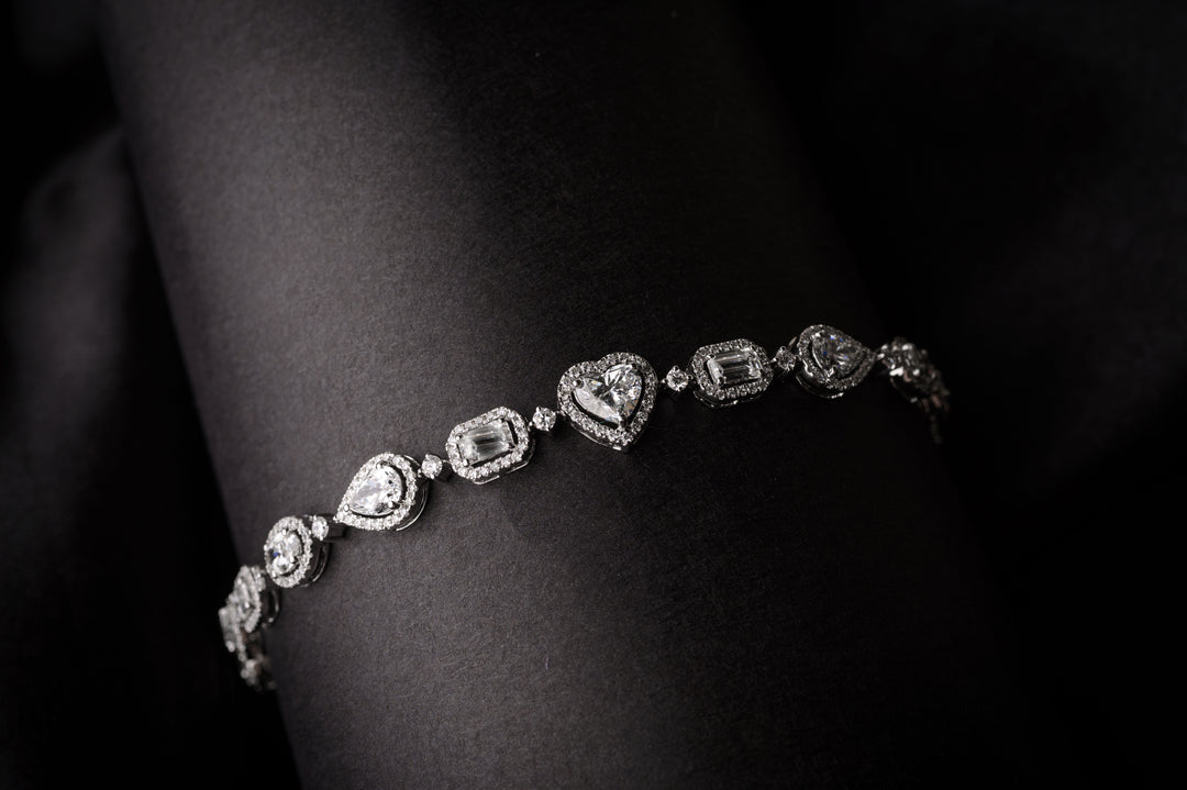 Halo Solitaire Bracelet