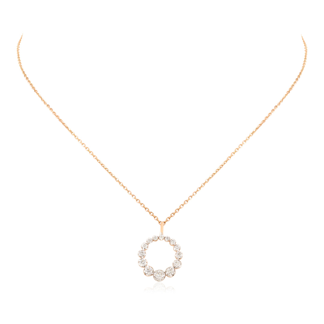 Bubble Circle Lab Grown Diamond Pendant