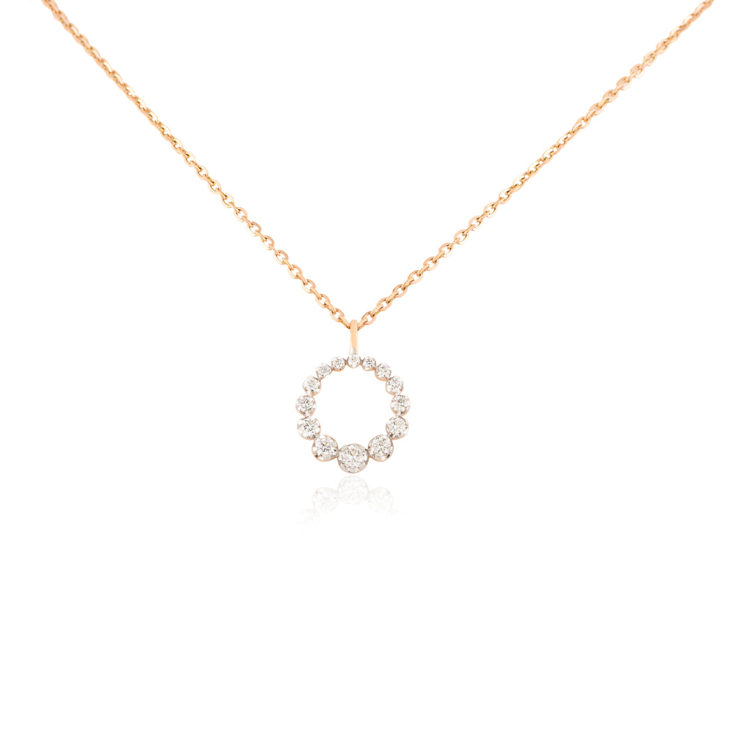Bubble Circle Lab Grown Diamond Pendant