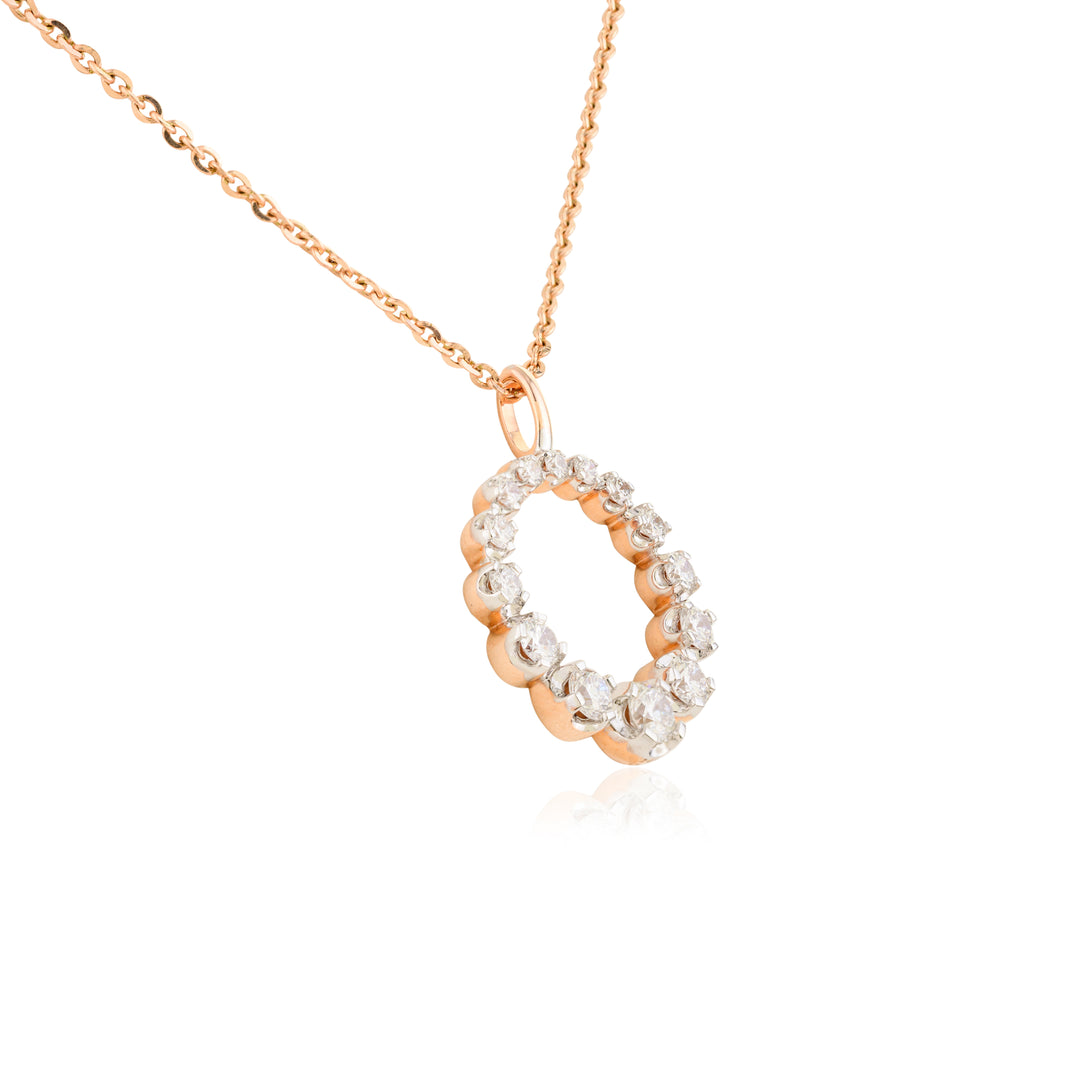 Bubble Circle Lab Grown Diamond Pendant