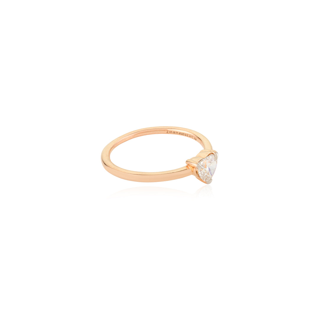 Tiny Heart Proposal Ring