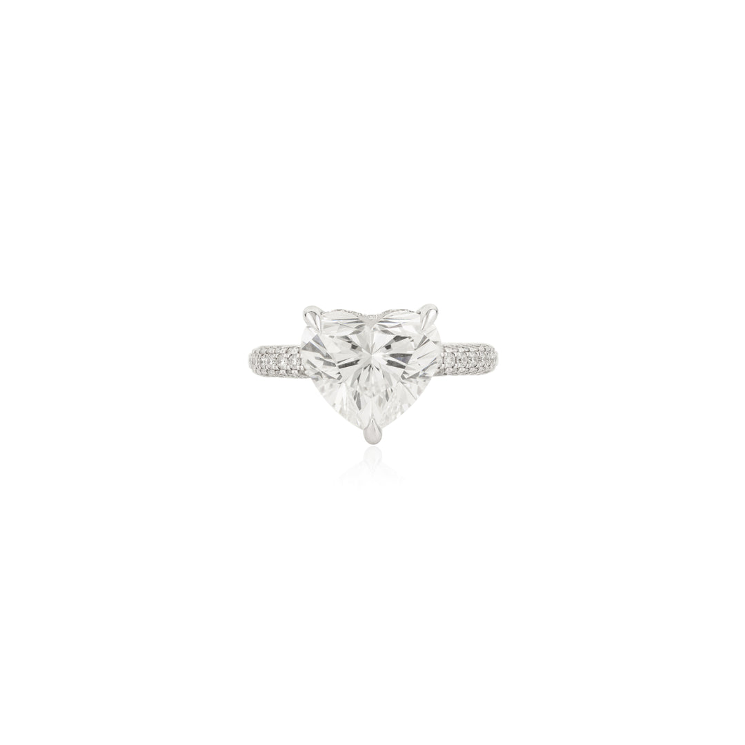 Heart Solitaire Lab Grown Diamond Ring