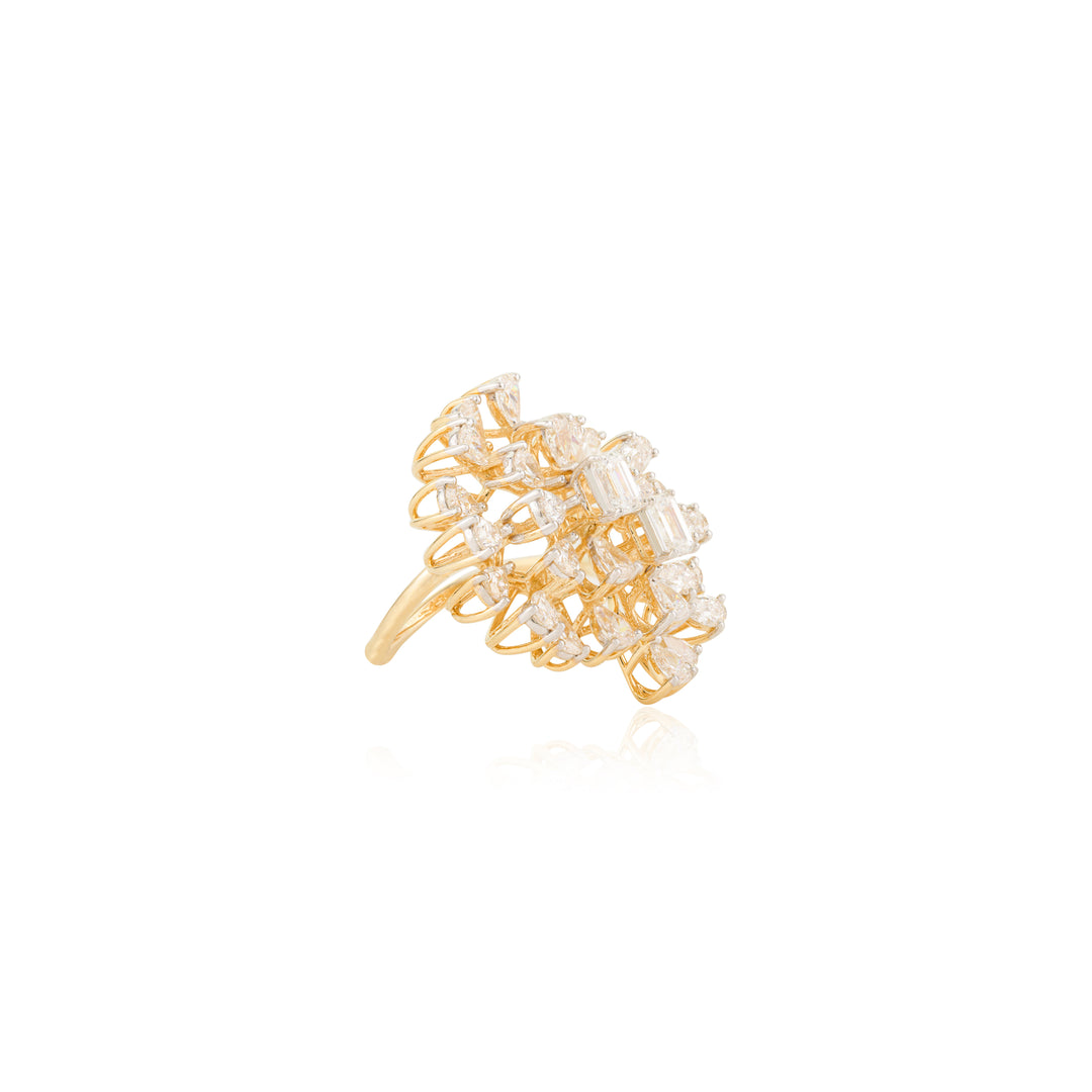 Luxurious multi diamond cocktail ring