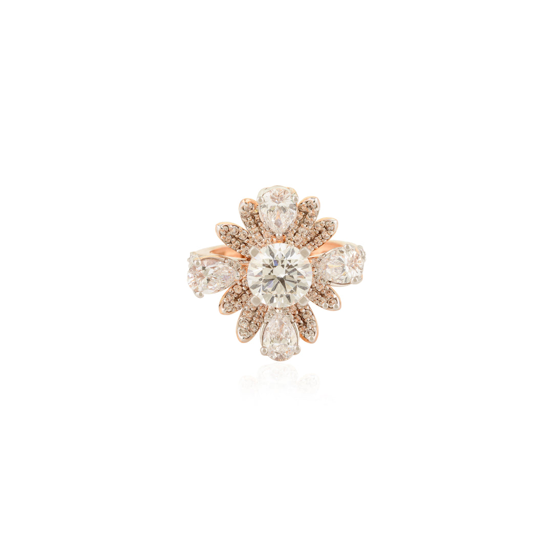 Lotus Flower Lab Grown Diamond Ring