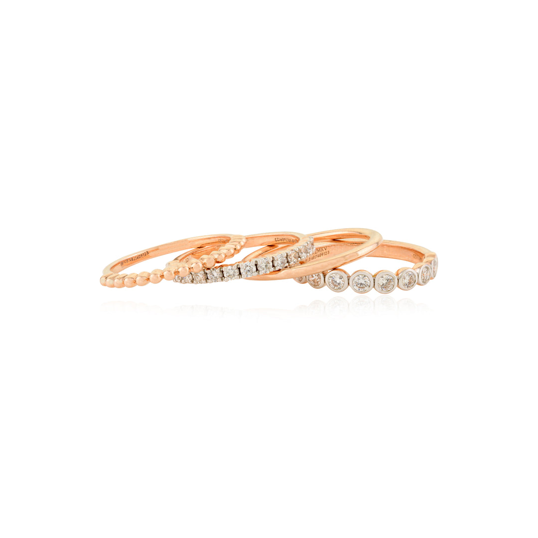 Rose Gold Lab Grown Diamond Stackable Ring
